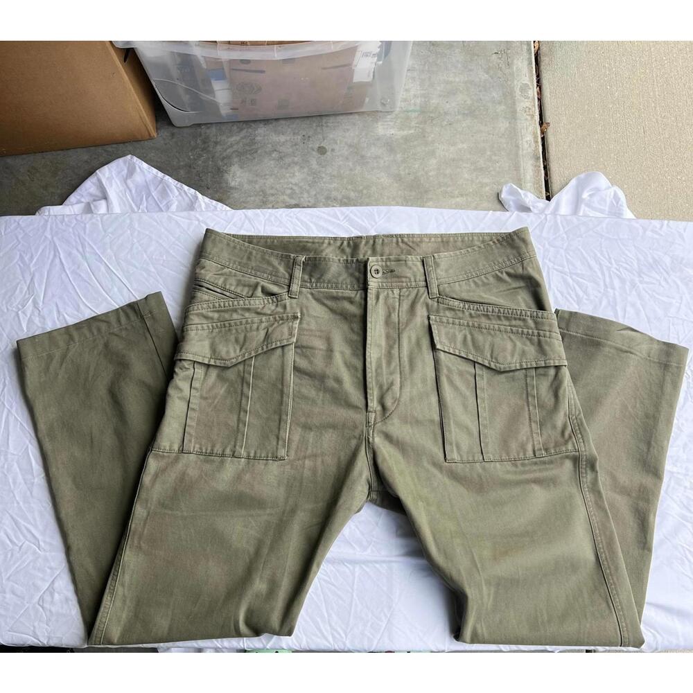 Diesel 100% 7 Pocket Cotton Cargo Olive Green Casual Khaki Soft Casual Pants